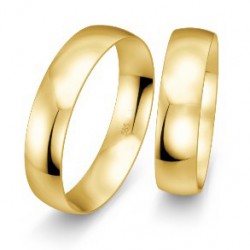 5 mm klasikiniai geltono aukso vestuviniai žiedai „Aukso gija"