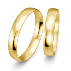 4 mm klasikiniai geltono aukso vestuviniai žiedai „Aukso gija"
