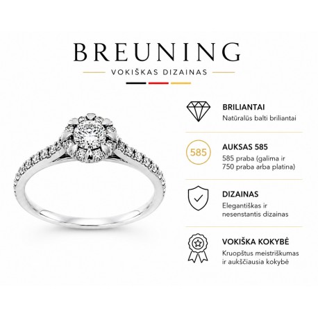 Žiedas Breuning su briliantais